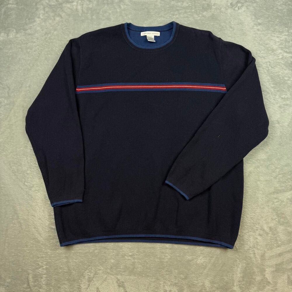 Geoffrey-beene Men's Navy and Blue Jumper